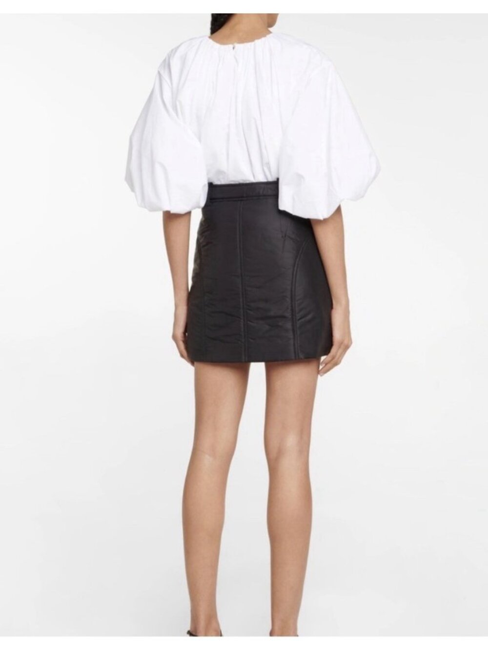 Khaite Authentic The Mitsi Solid Black Padded Nylon Mini Skirt 0 Xxs Xs $680 - Picture 13 of 13